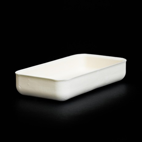 A refractory crucible designed for high-temperature applications requiring excellent thermal shock resistance.